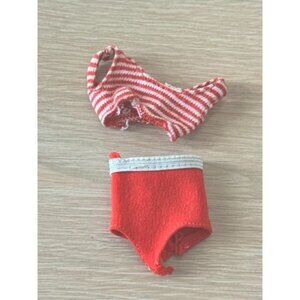 VTG 1960s Skooter Red Original Striped Bikini Skipper Barbie Mattel TLC